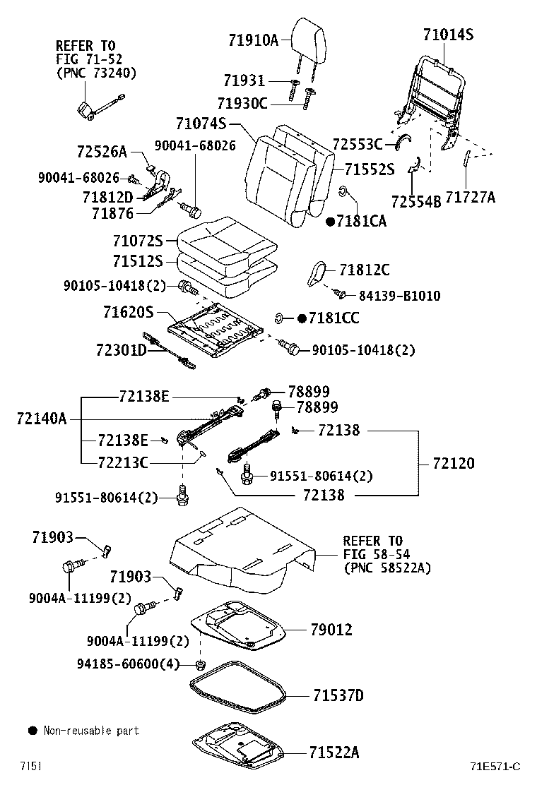 58435-BZ030 PROTECTOR, FRONT SEAT CUSHION EDGE, RH product image