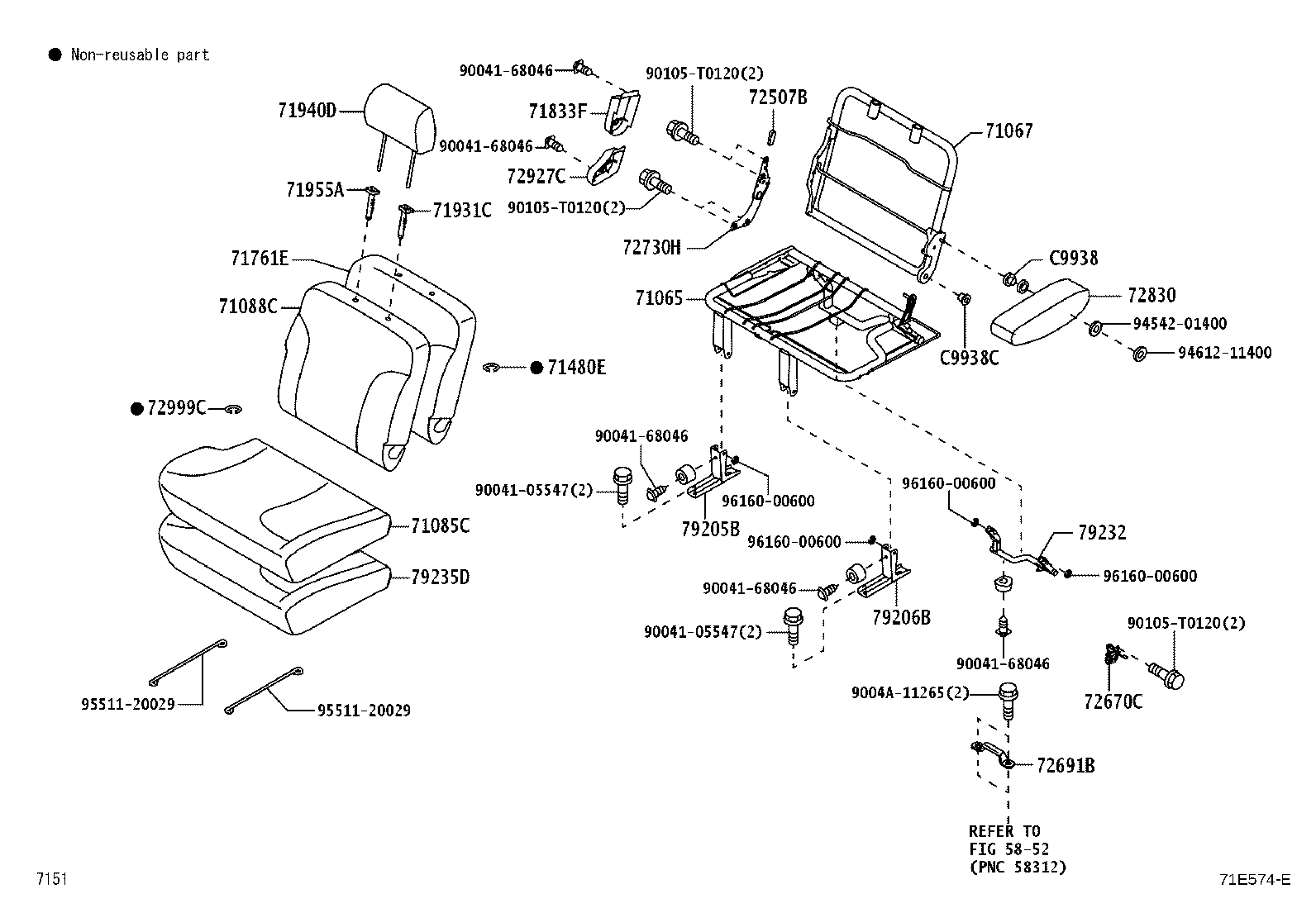 58435-BZ030 PROTECTOR, FRONT SEAT CUSHION EDGE, RH product image
