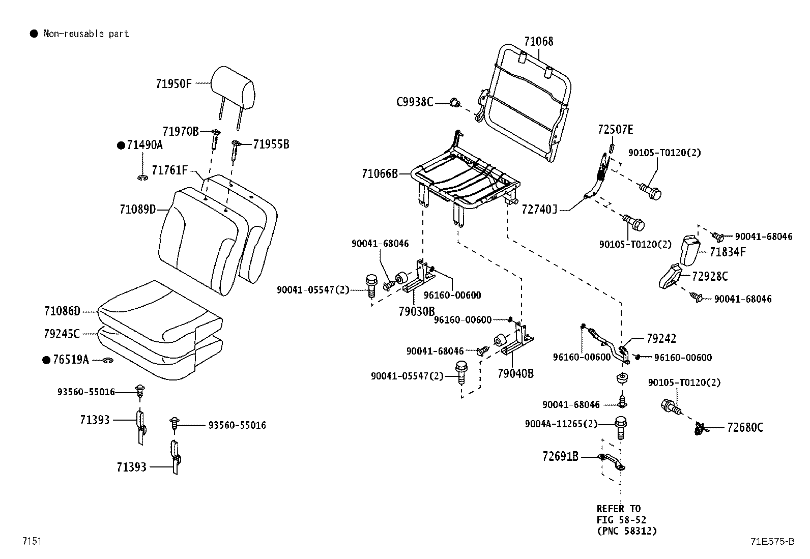 58435-BZ030 PROTECTOR, FRONT SEAT CUSHION EDGE, RH product image