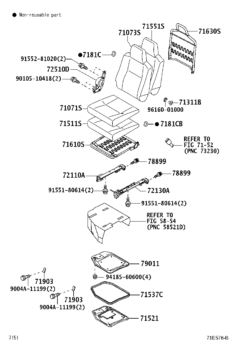 58435-BZ030 PROTECTOR, FRONT SEAT CUSHION EDGE, RH product image