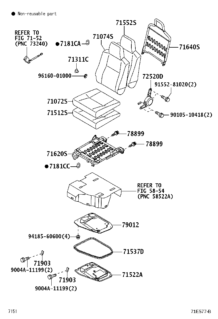 58435-BZ030 PROTECTOR, FRONT SEAT CUSHION EDGE, RH product image