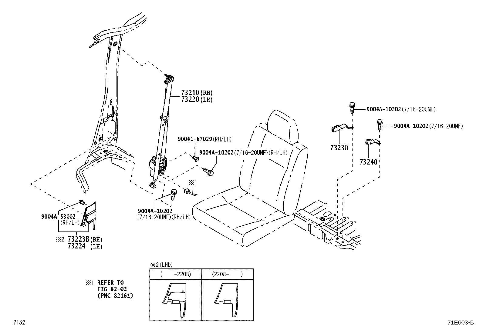 73223-BZ030-B0 COVER, REAR SEAT BELT RETRACTOR, RH product image