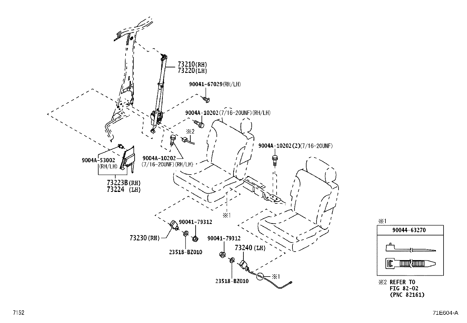 73223-BZ030-B0 COVER, REAR SEAT BELT RETRACTOR, RH product image