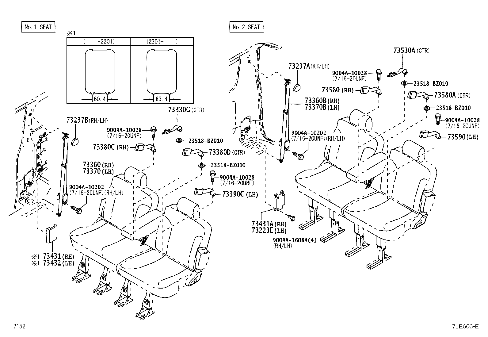 73223-BZ030-B0 COVER, REAR SEAT BELT RETRACTOR, RH product image