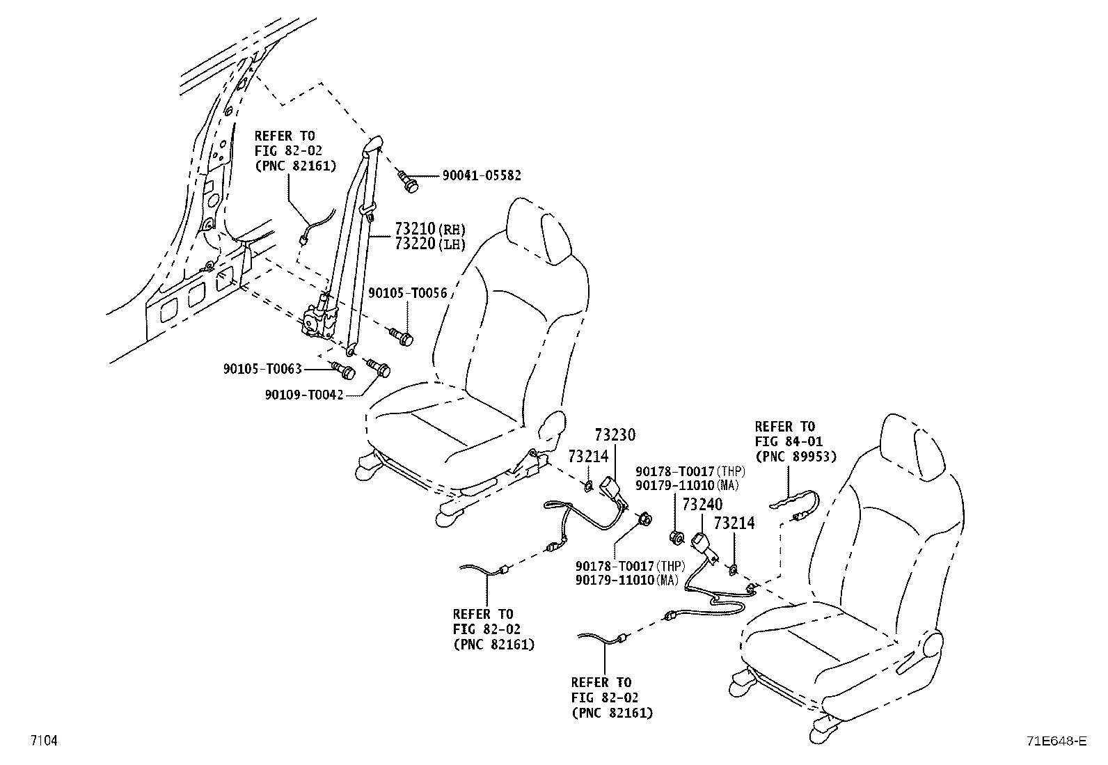 73360-BZ481-C1 BELT ASSY, REAR SEAT, OUTER RH product image