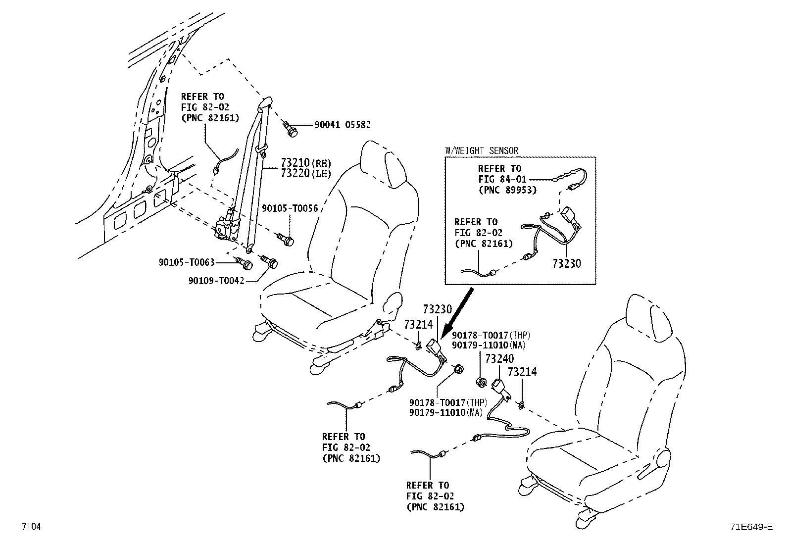 73360-BZ481-C1 BELT ASSY, REAR SEAT, OUTER RH product image