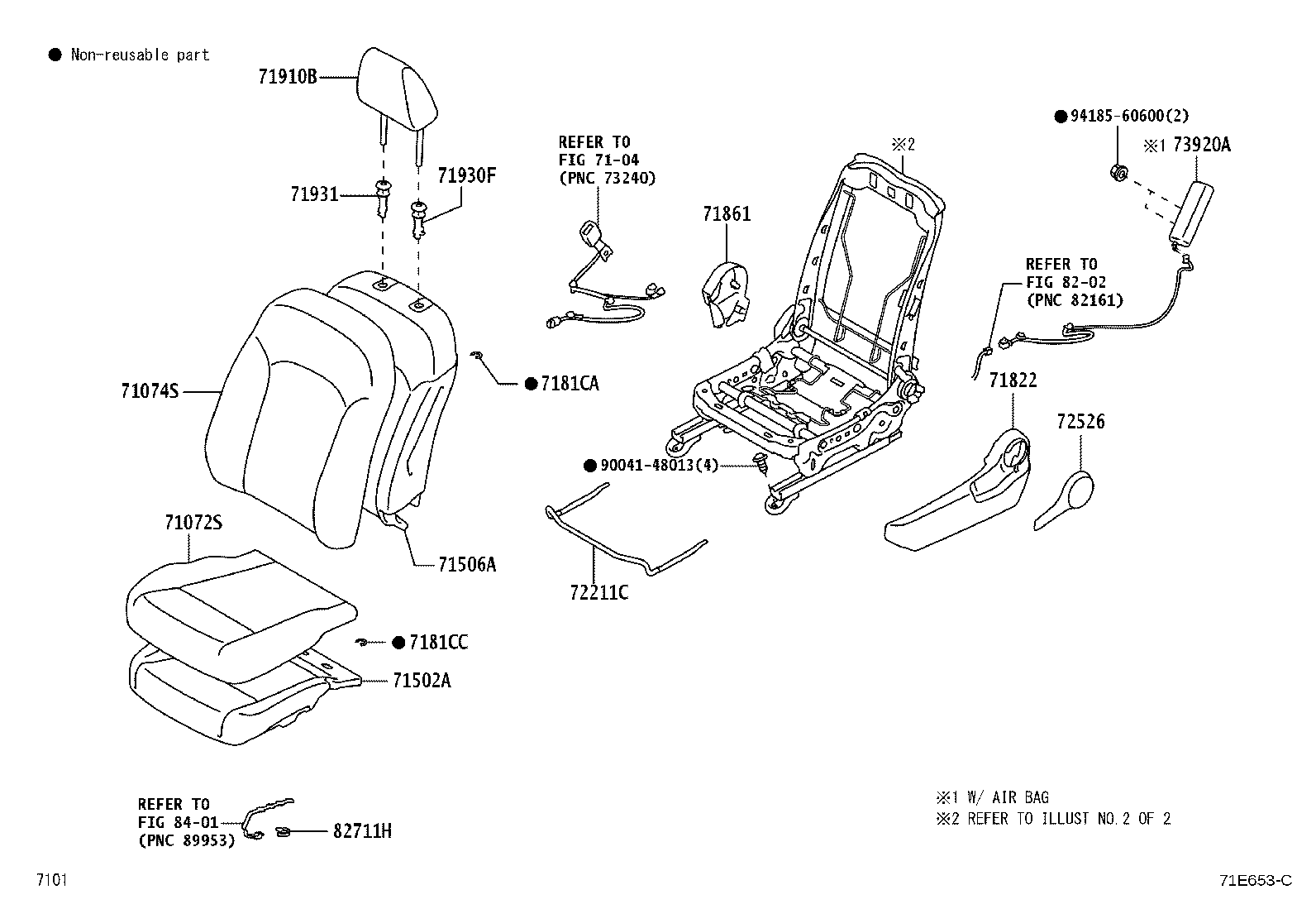 71121-BZ090 BRACKET, FRONT SEAT CUSHION, LH product image