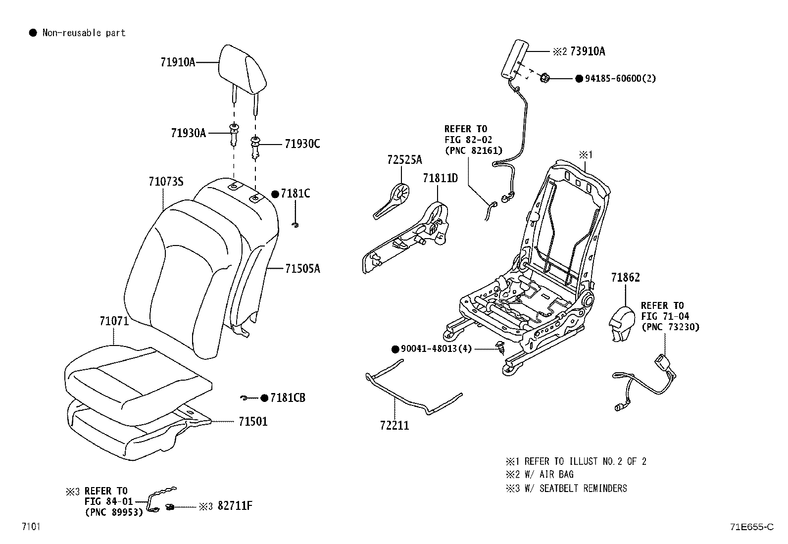 71121-BZ090 BRACKET, FRONT SEAT CUSHION, LH product image