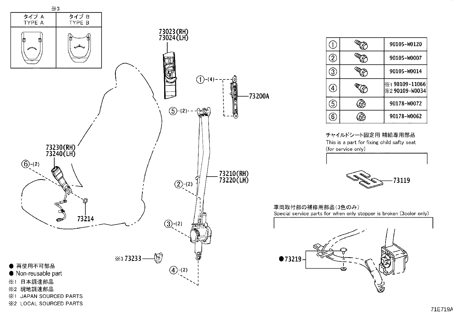 90206-W0001 PLATE, FRONT SEAT BELT ANCHOR product image