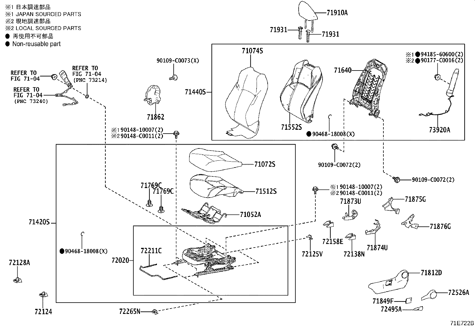 71051-0R070 SPRING SUB-ASSY, FRONT SEAT CUSHION, RH product image