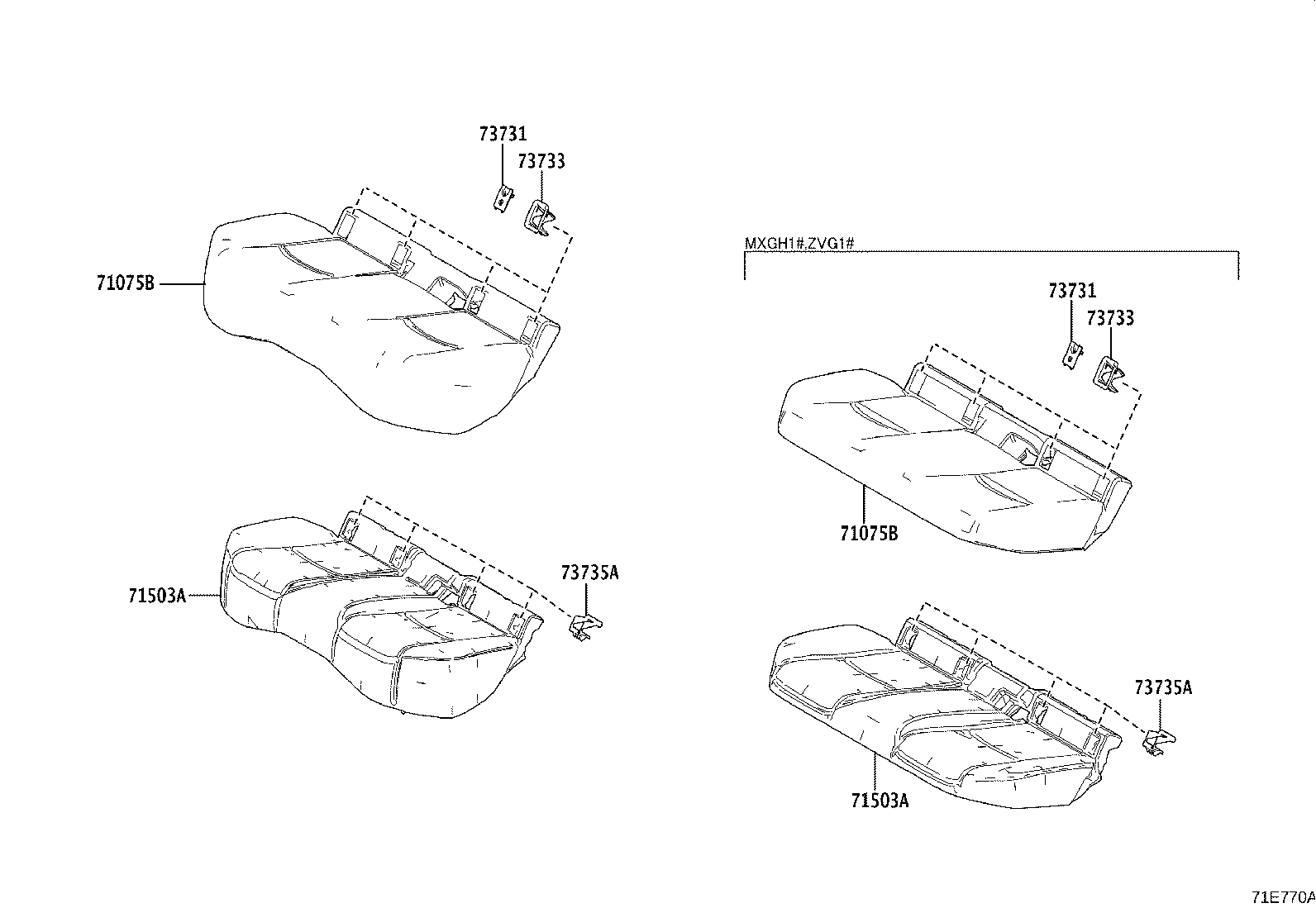 71017-16290 FRAME SUB-ASSY, REAR SEAT BACK, RH product image