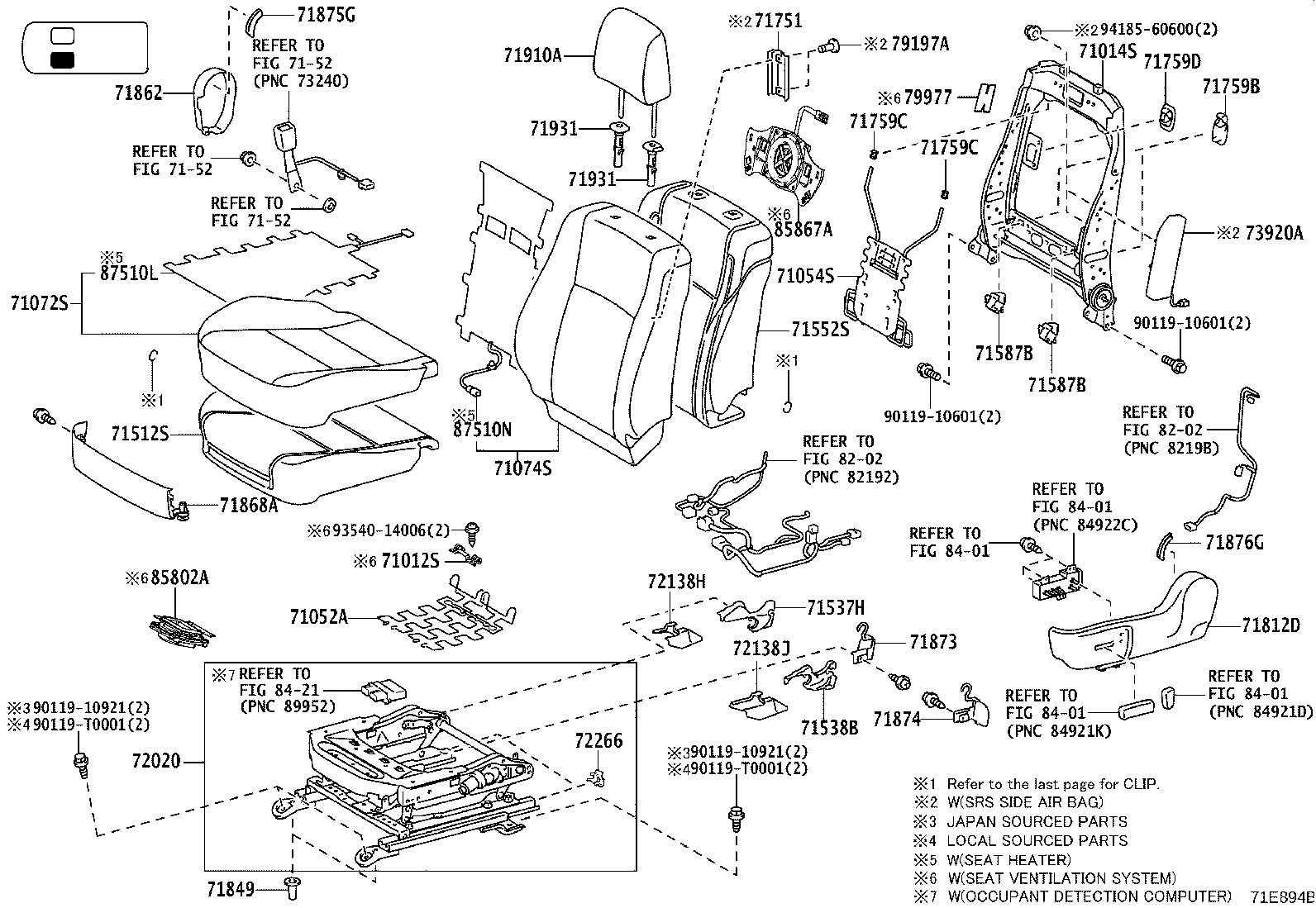 79101-0K720 FRAME SUB-ASSY, NO.1 SEAT CUSHION, RH product image