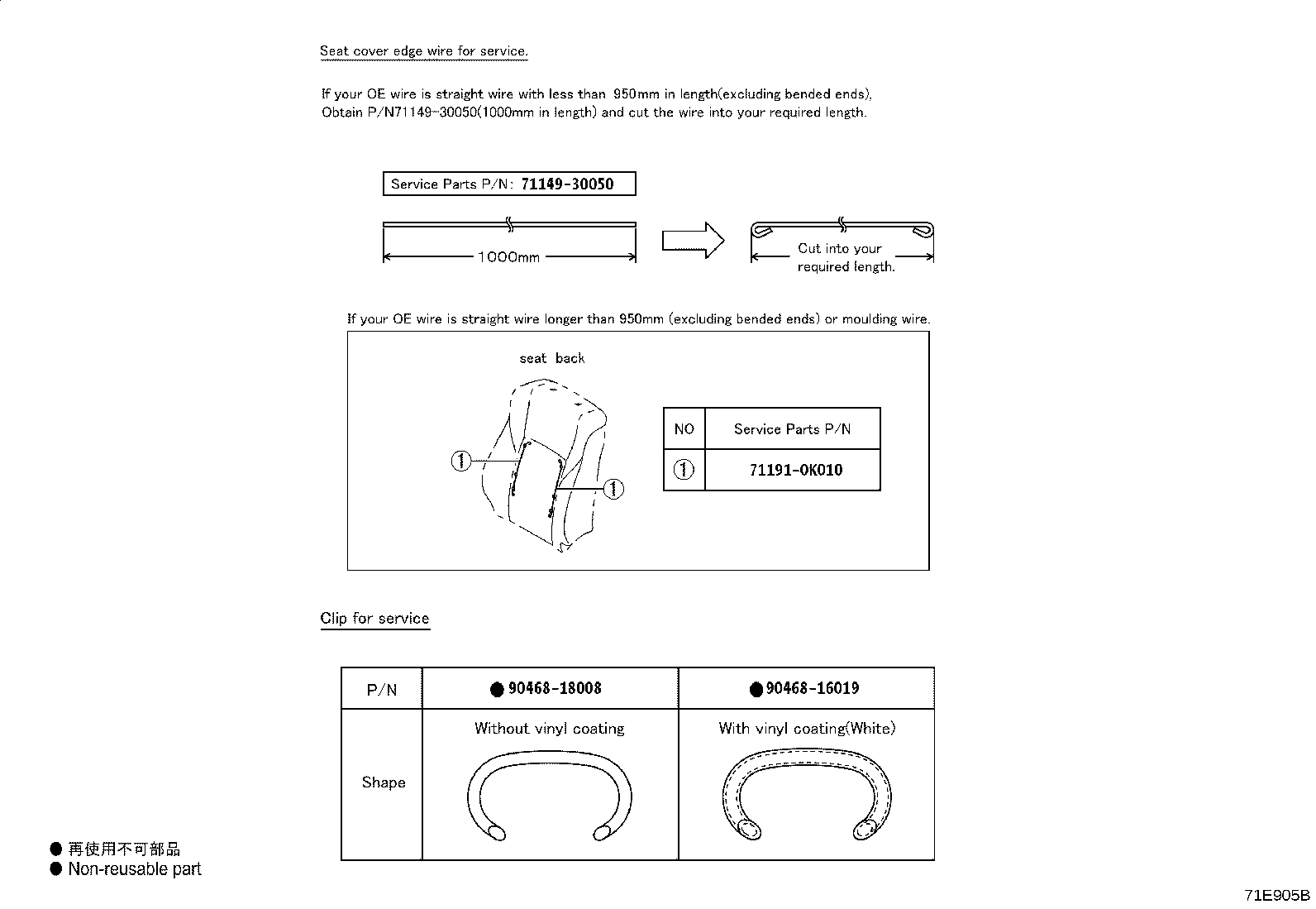 71027-0K450 COVER, FRONT SEAT BACK, RH(FOR SEPARATE TYPE) product image