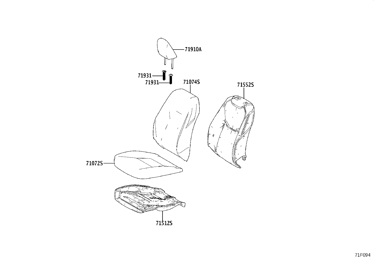 71620-52250 SPRING ASSY, FRONT SEAT CUSHION, LH(FOR SEPARATE TYPE) product image