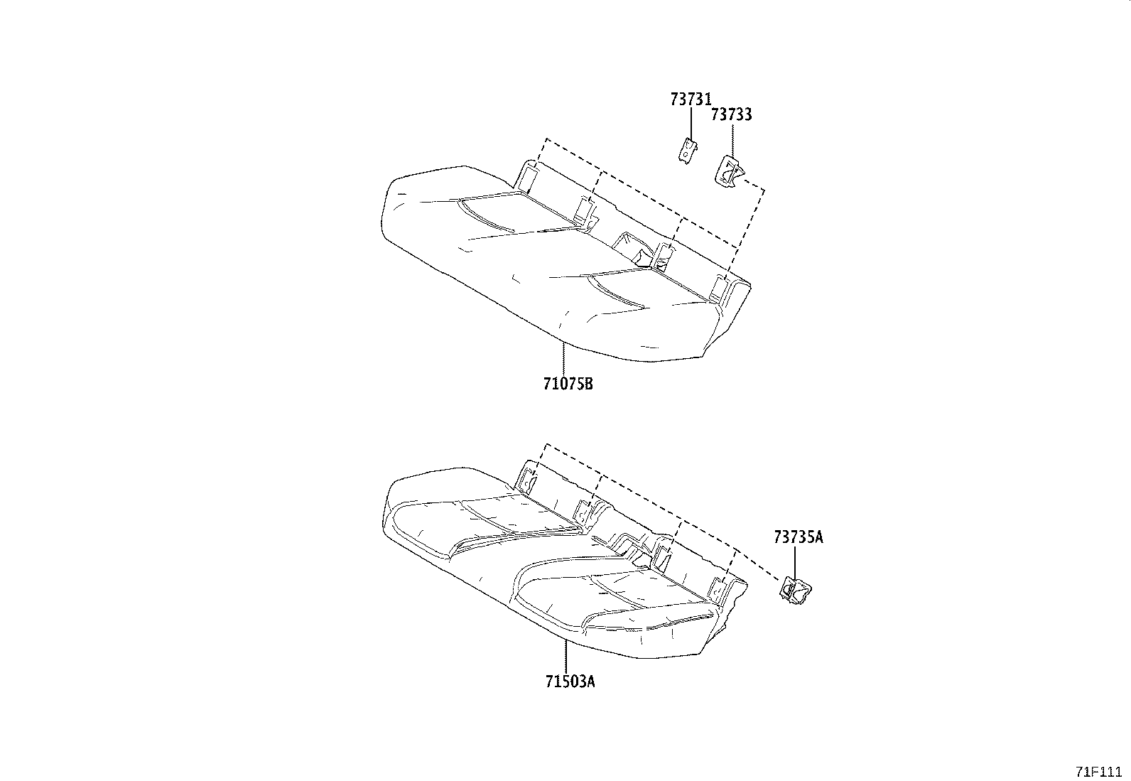 71017-0A080 FRAME SUB-ASSY, REAR SEAT BACK, RH product image
