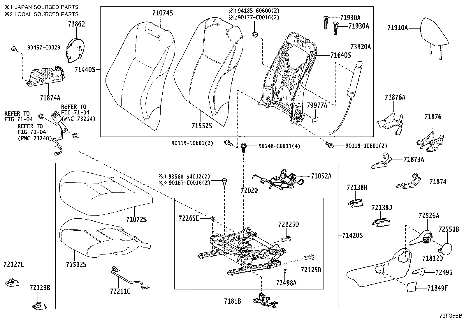 71640-03020 SPRING ASSY, FRONT SEAT BACK, LH(FOR SEPARATE TYPE) product image