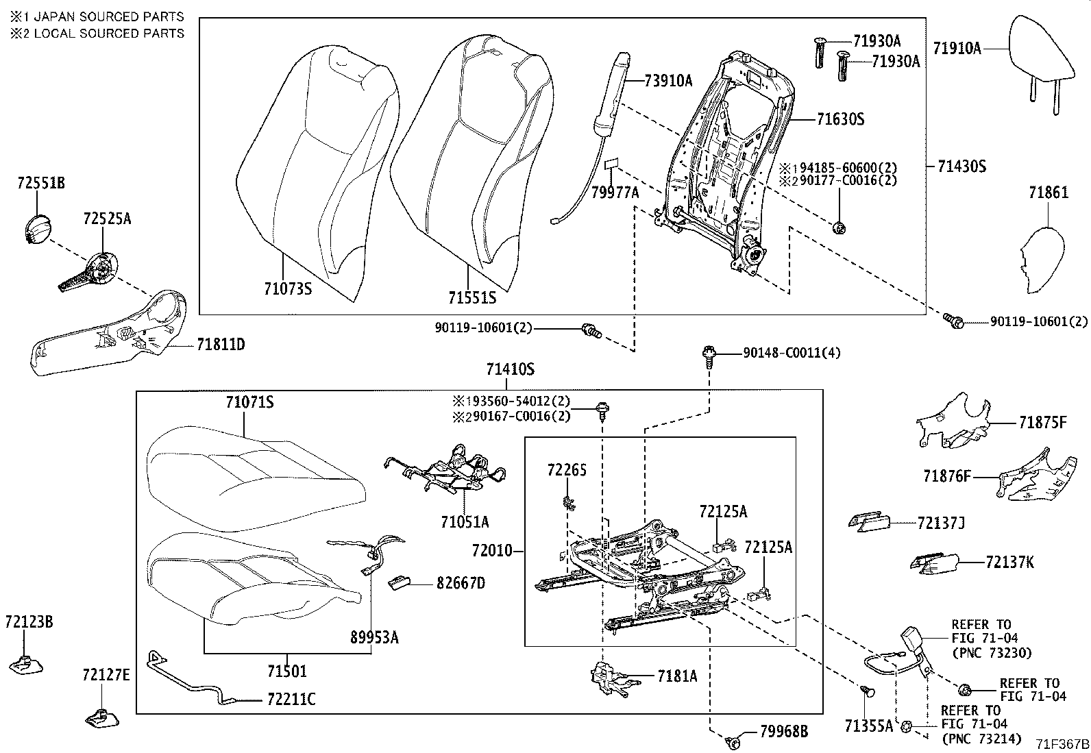71640-03020 SPRING ASSY, FRONT SEAT BACK, LH(FOR SEPARATE TYPE) product image