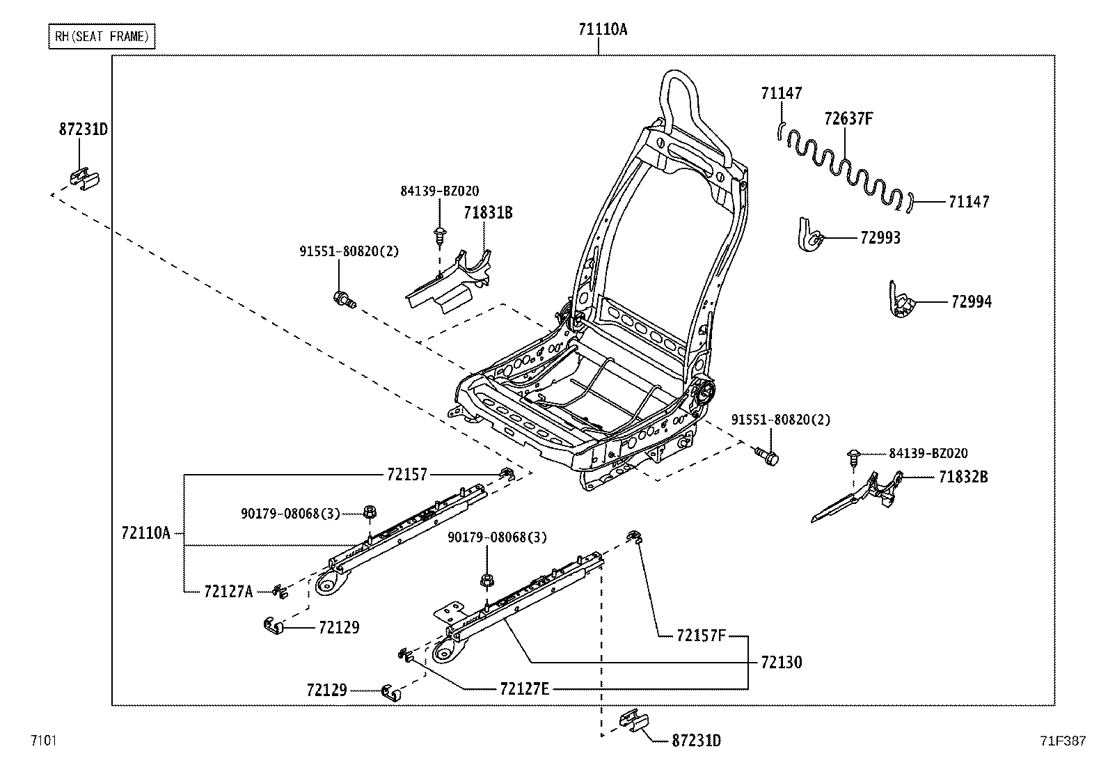 71502-BZ580 PAD SUB-ASSY, FRONT SEAT CUSHION, LH product image