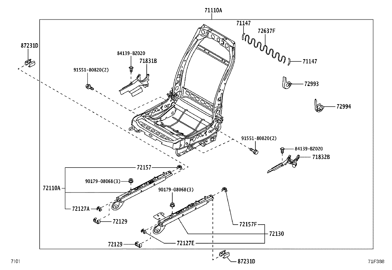 71502-BZ580 PAD SUB-ASSY, FRONT SEAT CUSHION, LH product image