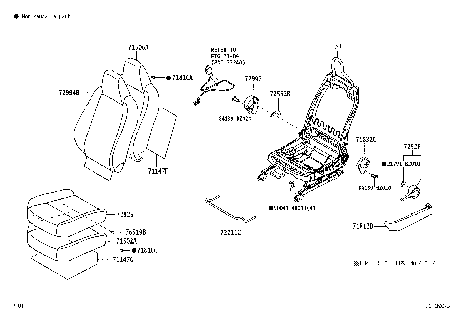 71502-BZ580 PAD SUB-ASSY, FRONT SEAT CUSHION, LH product image