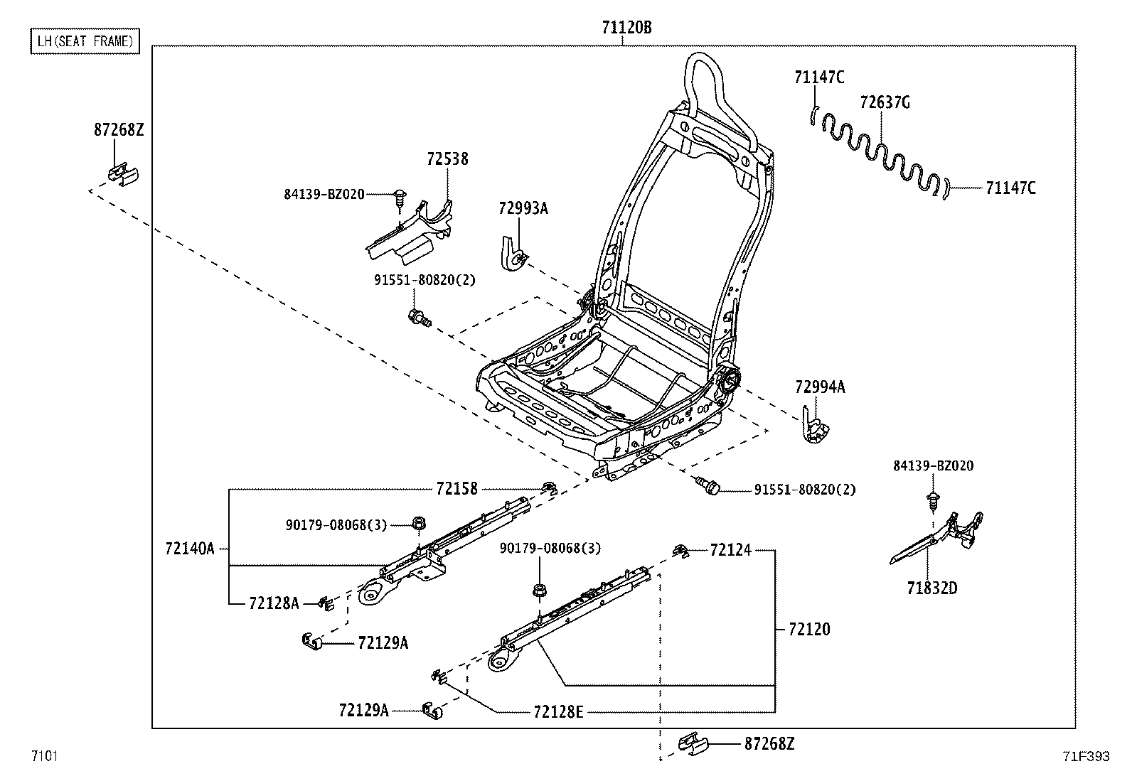 71502-BZ580 PAD SUB-ASSY, FRONT SEAT CUSHION, LH product image