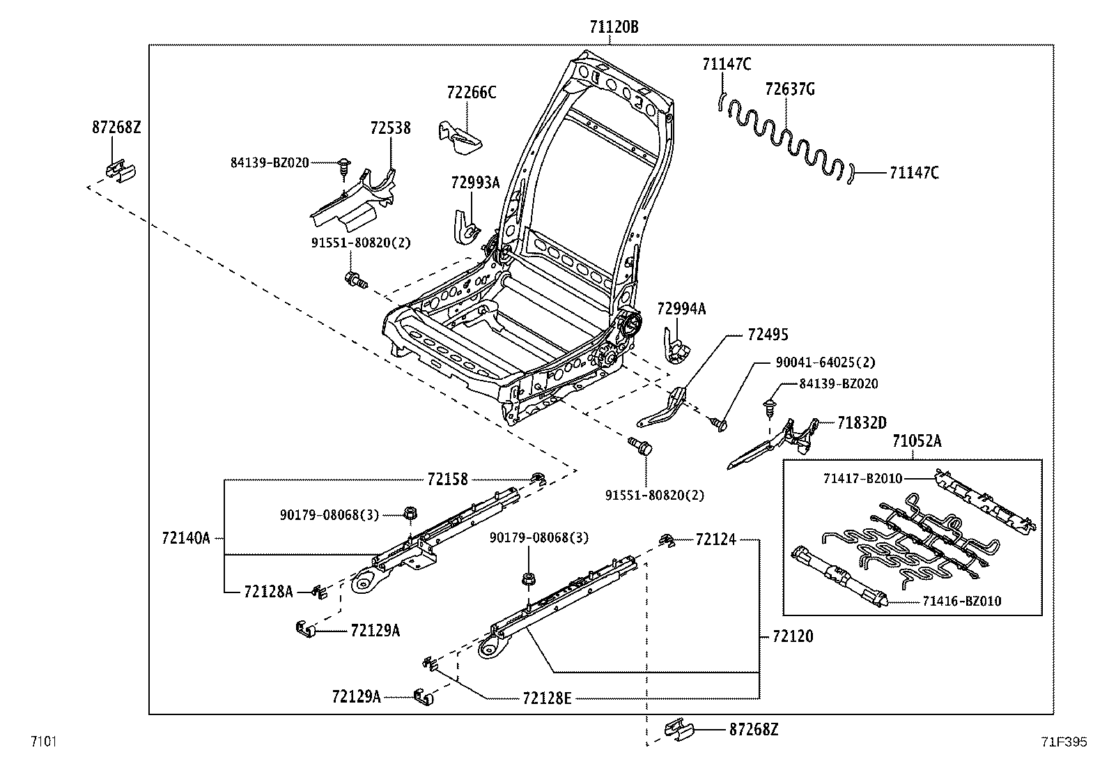 71502-BZ580 PAD SUB-ASSY, FRONT SEAT CUSHION, LH product image