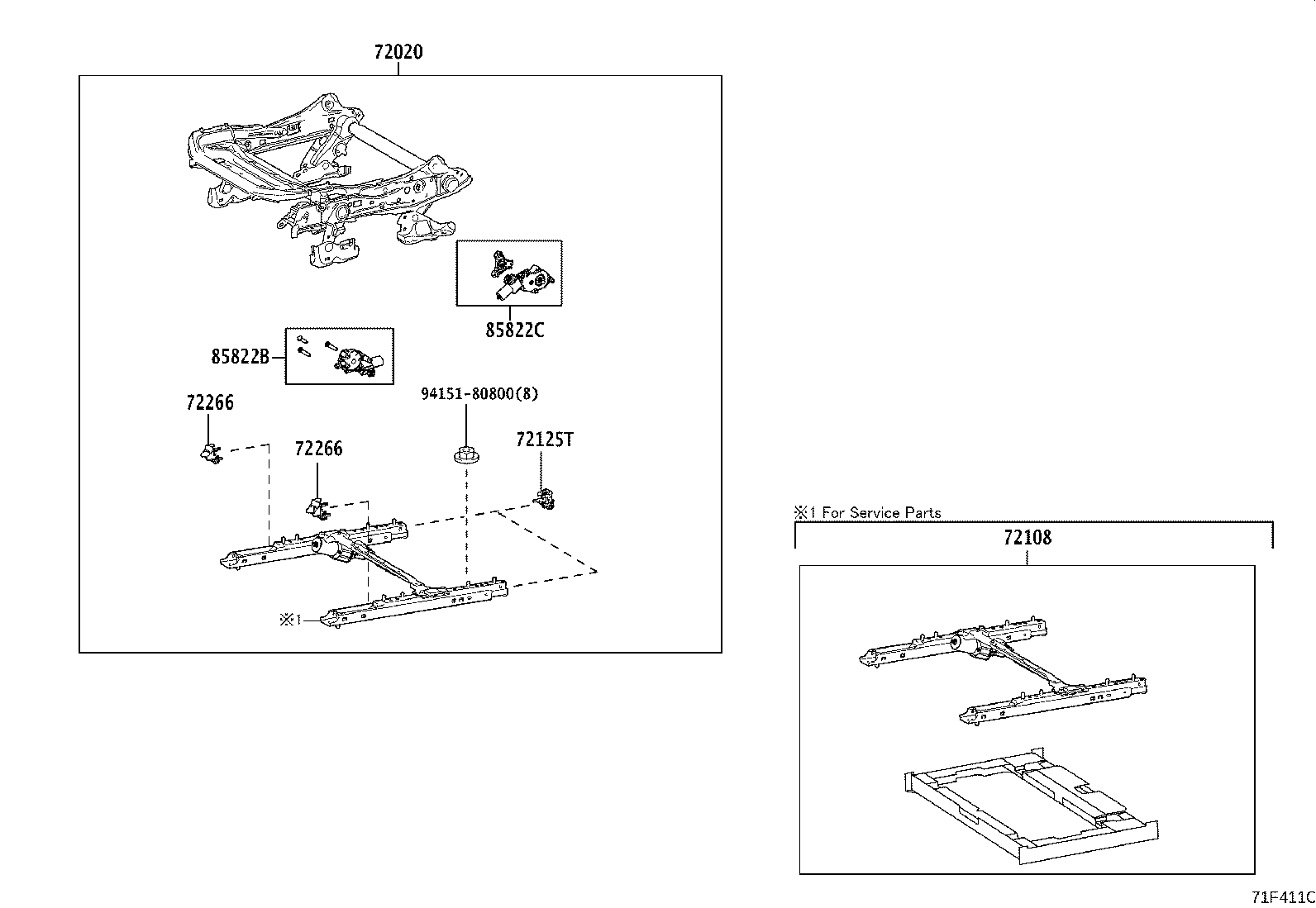 71502-42130 PAD, FRONT SEAT CUSHION, LH (FOR SEPARATE TYPE) product image