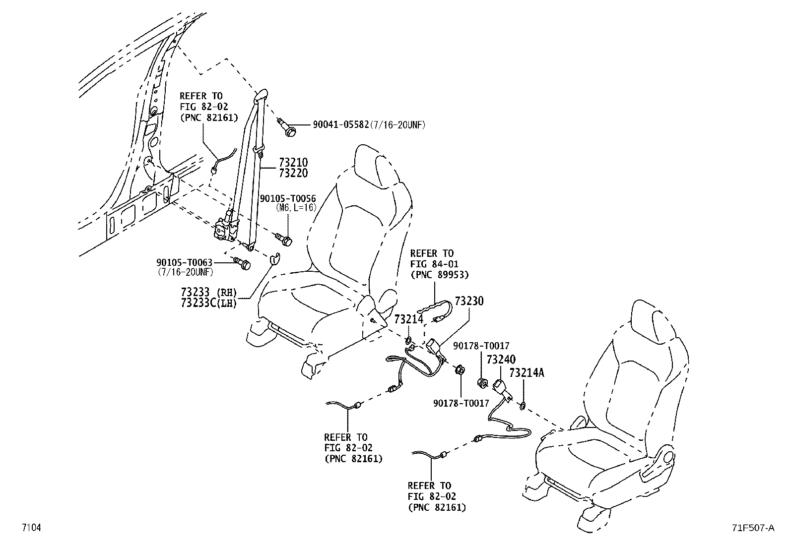 73230-BZF70-C0 BELT ASSY, FRONT SEAT INNER, LH product image