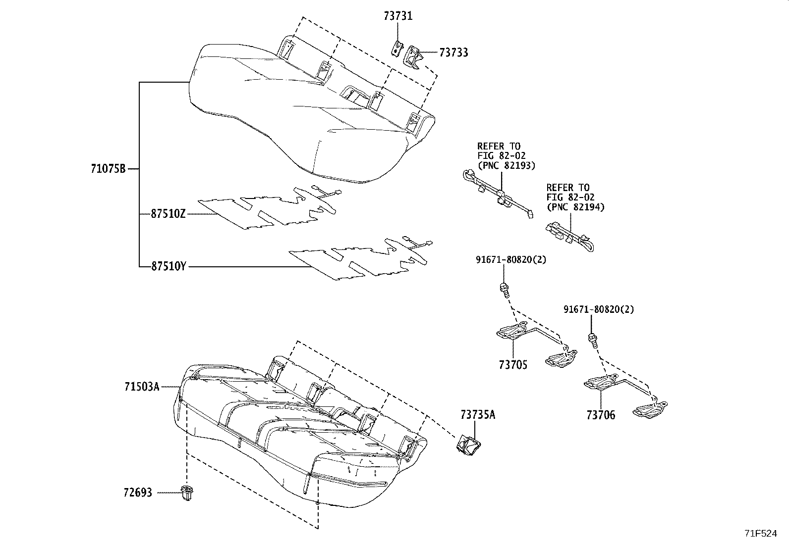73731-12020 COVER, CHILD RESTRAINT SEAT product image