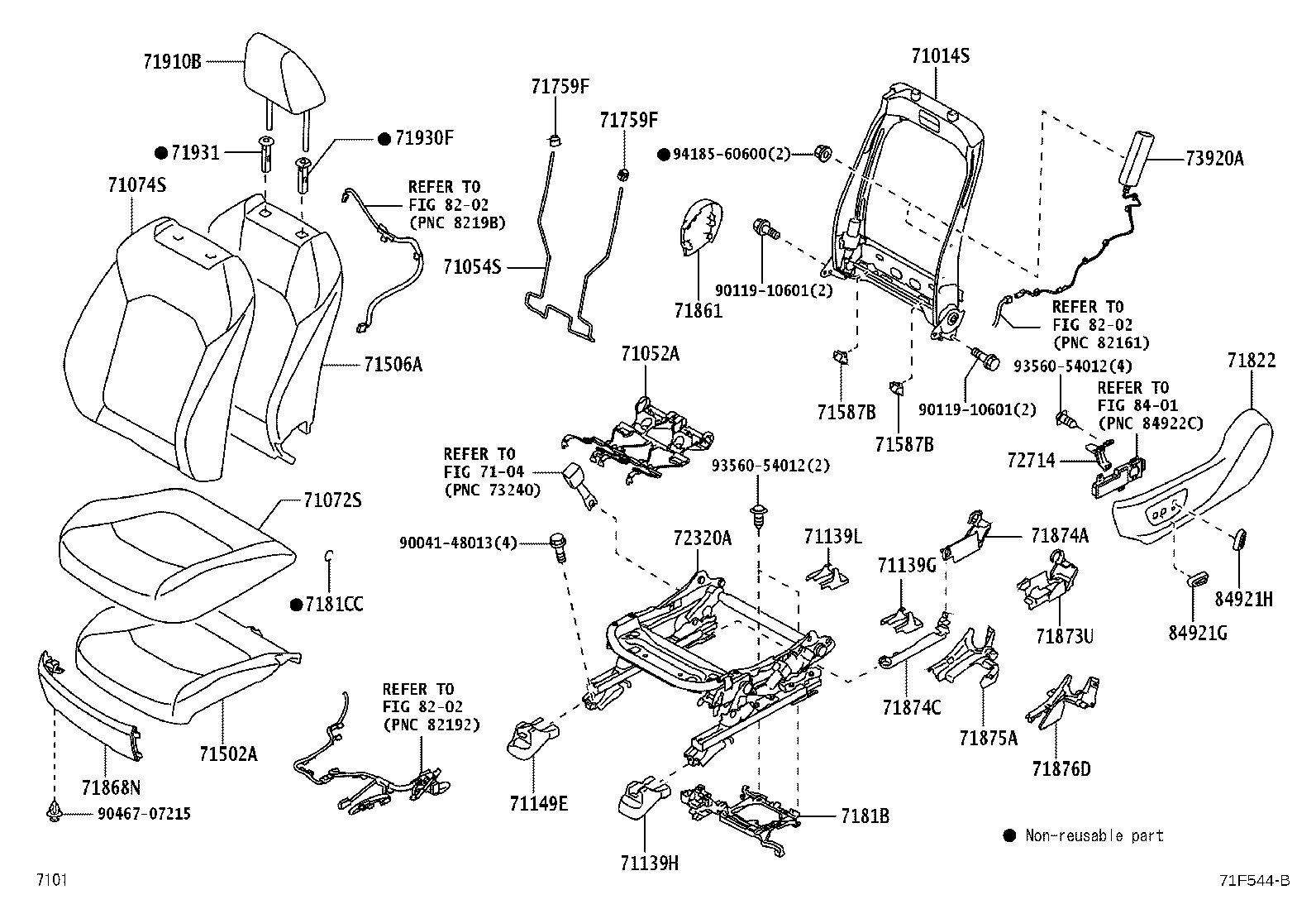 71121-BZ190 BRACKET, FRONT SEAT CUSHION, LH product image