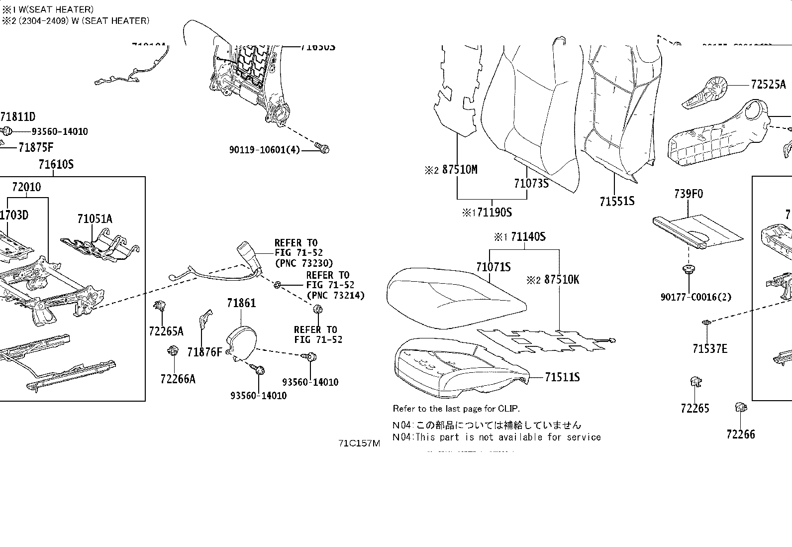 71512-0R200 PAD, FRONT SEAT CUSHION, LH (FOR SEPARATE TYPE) product image
