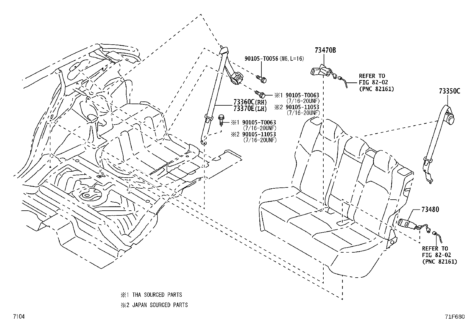 73230-BZF70-C0 BELT ASSY, FRONT SEAT INNER, LH product image