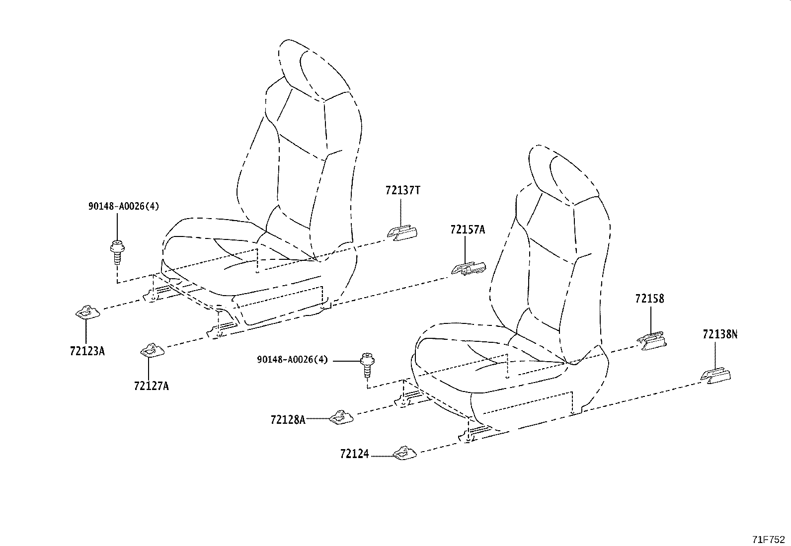 71706-0E040-B0 BOARD SUB-ASSY, FRONT SEAT BACK, LH product image