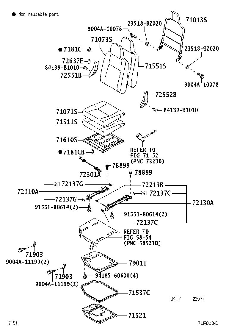 58435-BZ030 PROTECTOR, FRONT SEAT CUSHION EDGE, RH product image