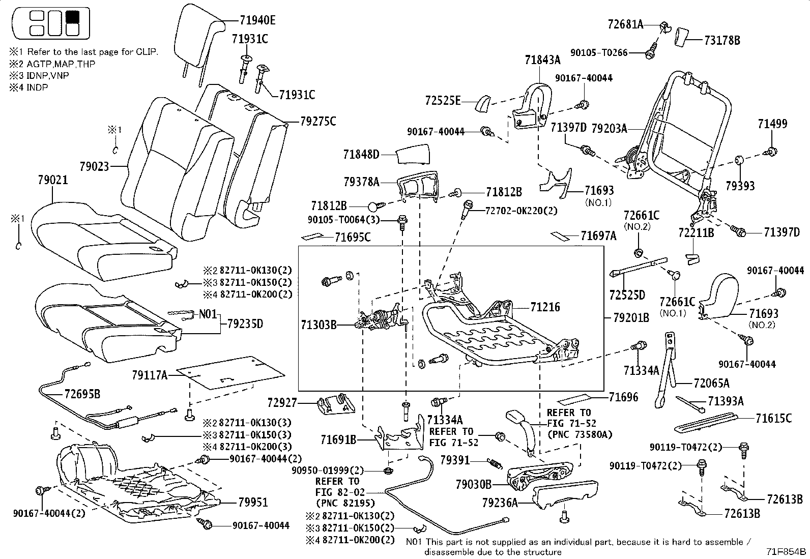 71502-YP090 PAD, FRONT SEAT CUSHION, LH (FOR SEPARATE TYPE) product image