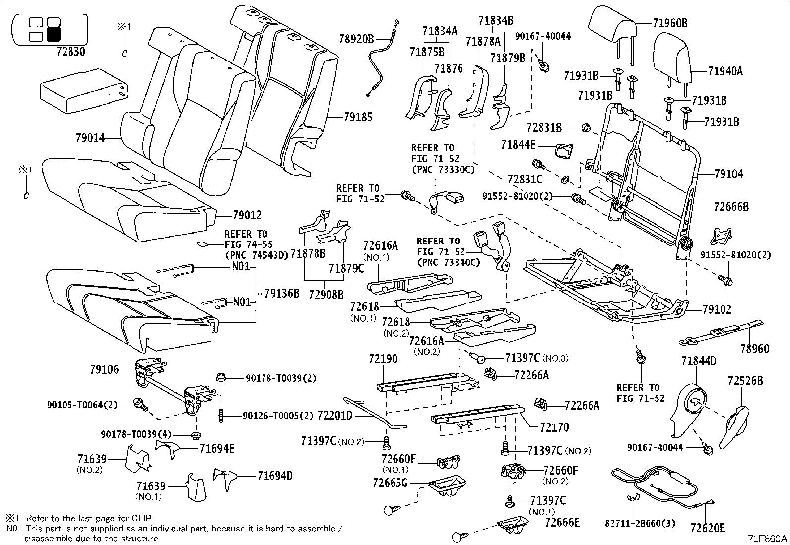90467-05147-C0 CLIP(FOR REAR SEAT CUSHION COVER) product image