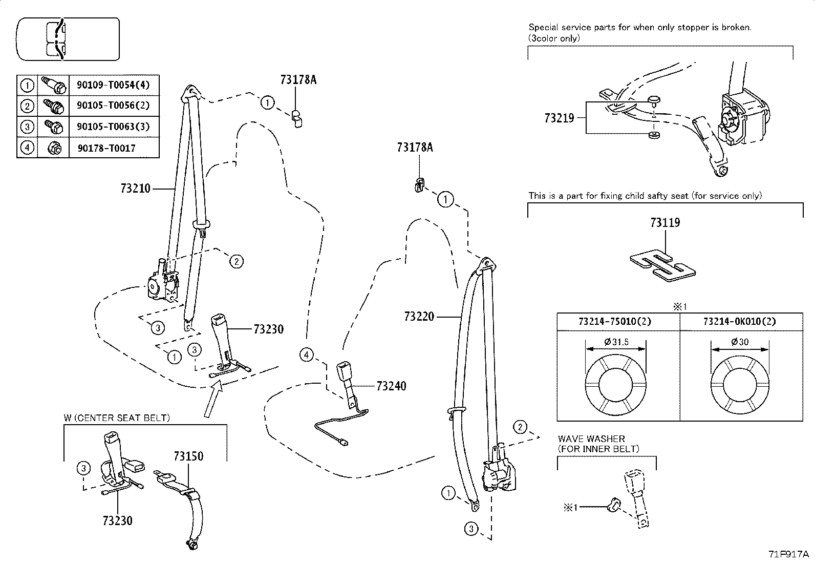 Thumbnail 2 for 73230-0KJ90-C0