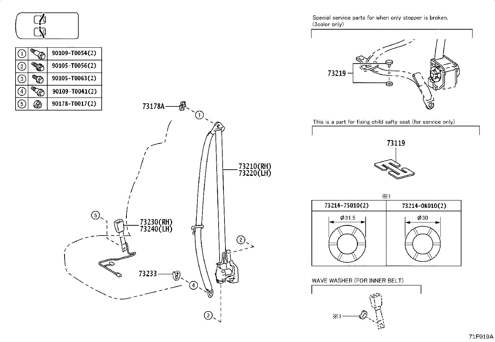 Thumbnail 4 for 73230-0KJ90-C0