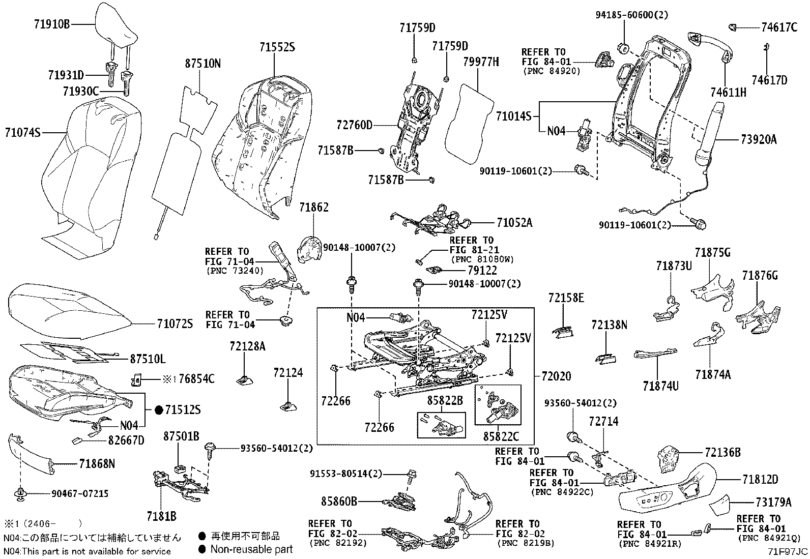 71014-30D90 FRAME SUB-ASSY, FRONT SEAT BACK, LH product image