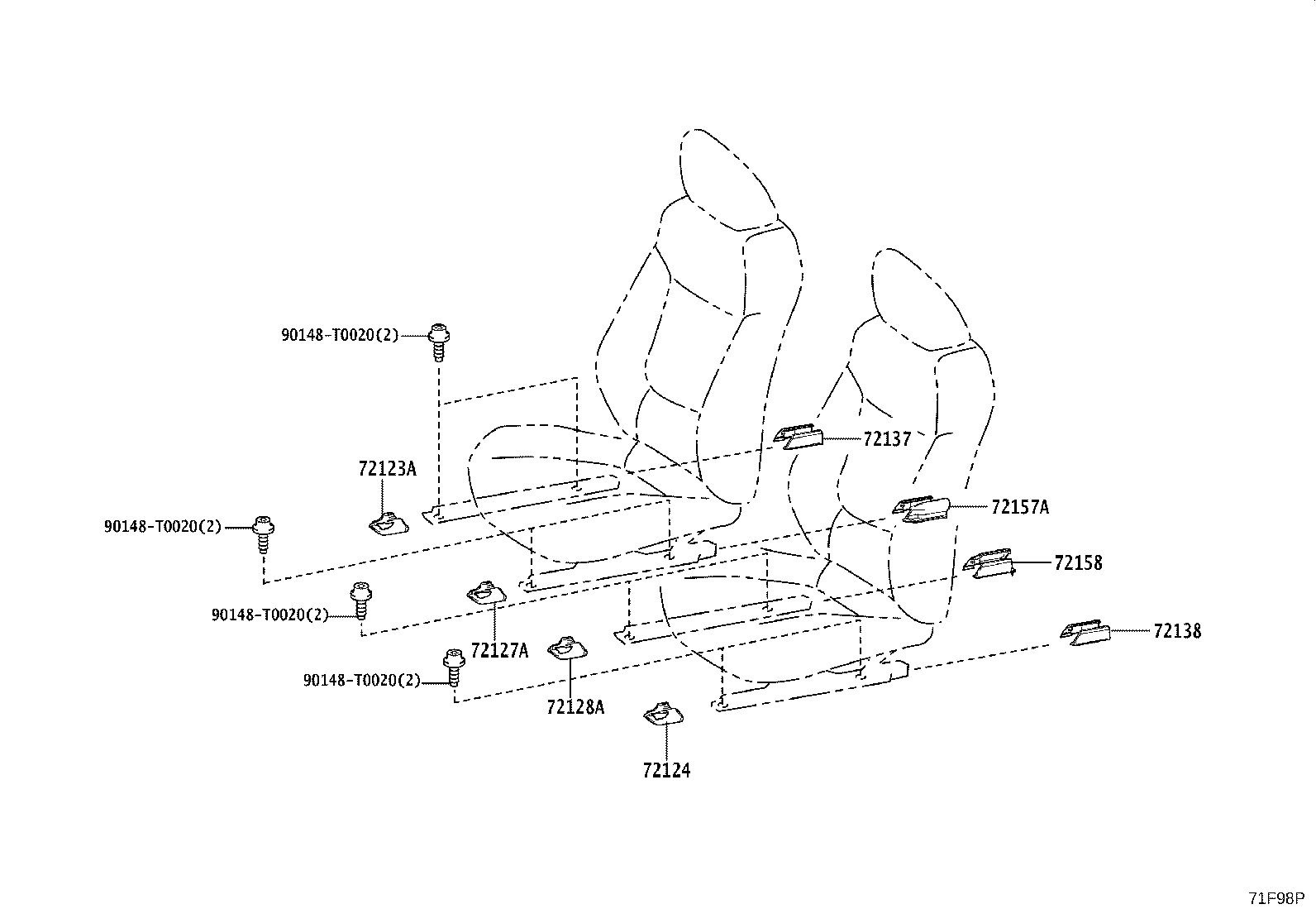 71014-0A120 FRAME SUB-ASSY, FRONT SEAT BACK, LH product image