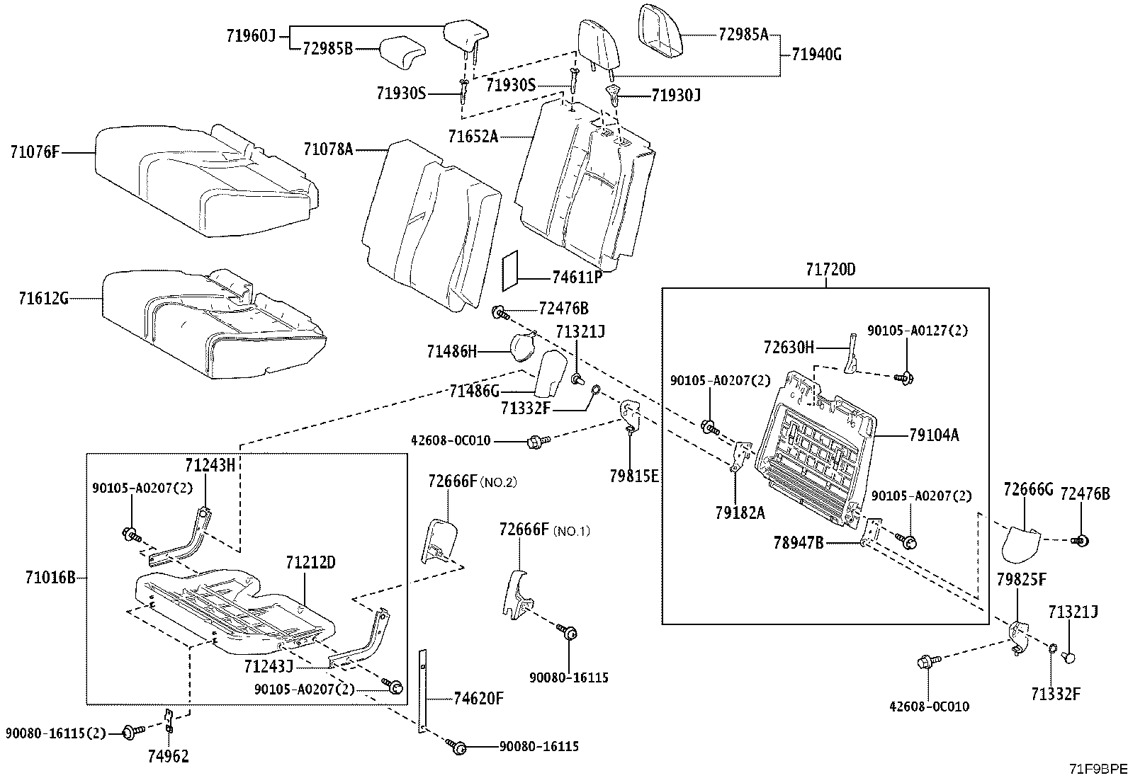 Toyota 71955-0C010-C1 Genuine Toyota Part