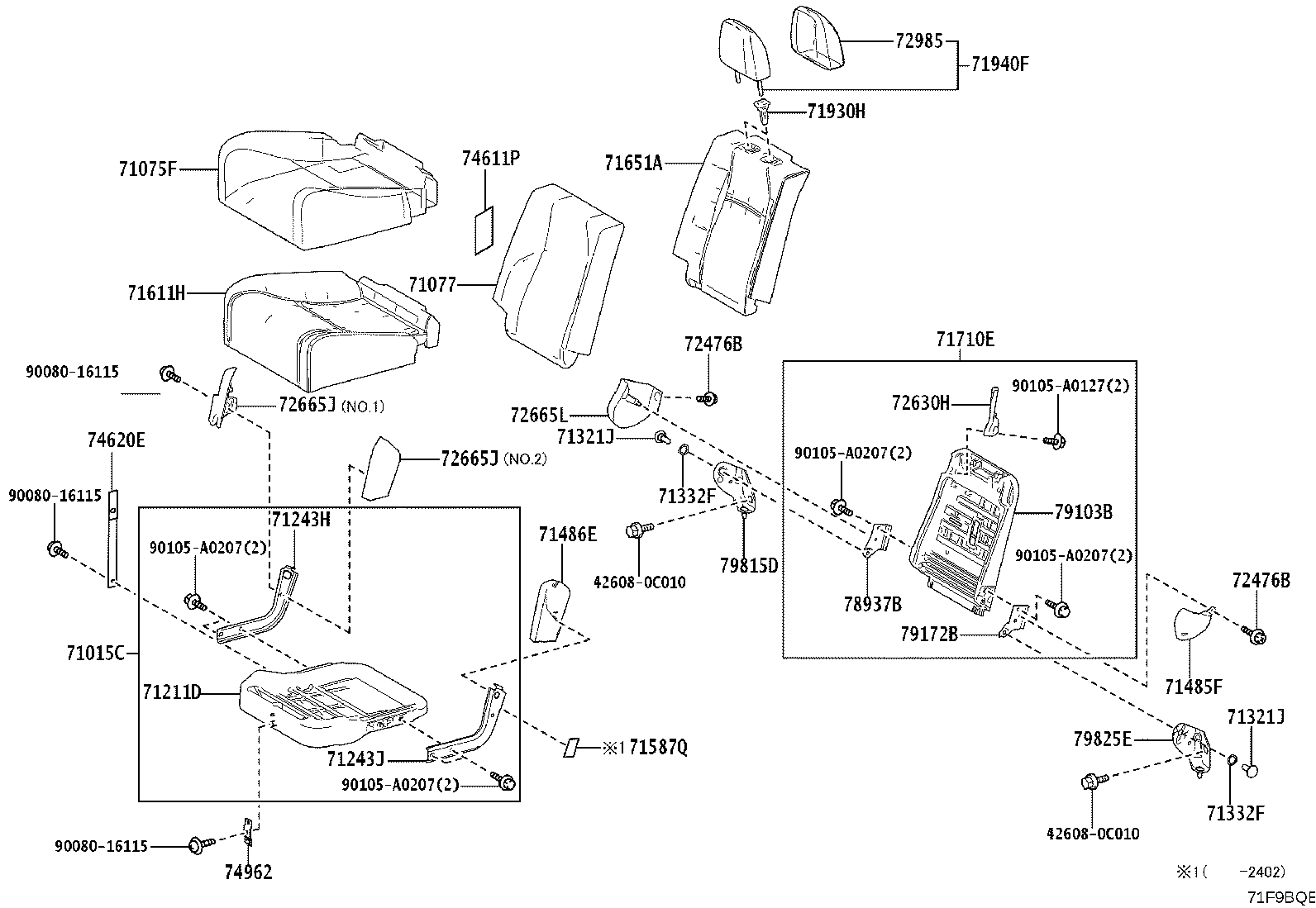 Thumbnail 2 for 71955-0C010-C1