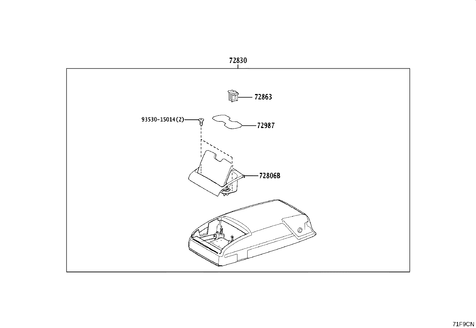71507-30341 PAD, CENTER SEAT BACK product image