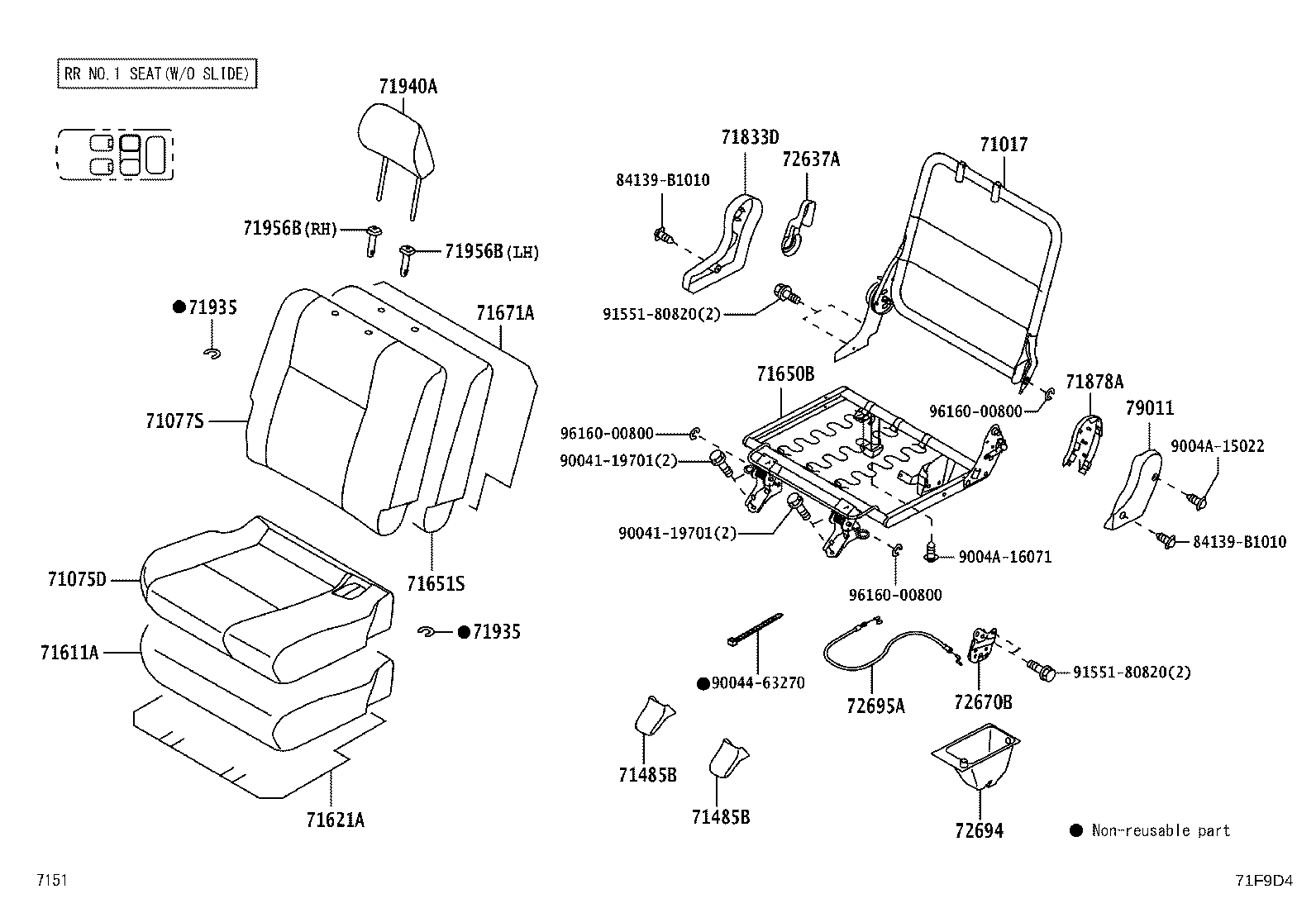 72179-BZ030 CUSHION, REAR SEAT product image