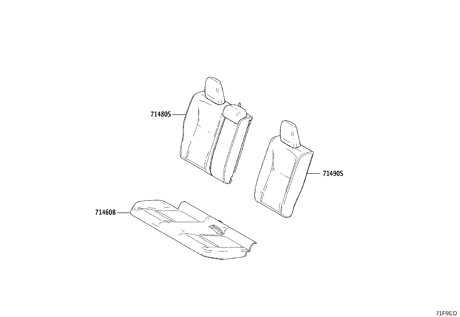 71503-52630 PAD SUB-ASSY, REAR SEAT CUSHION product image