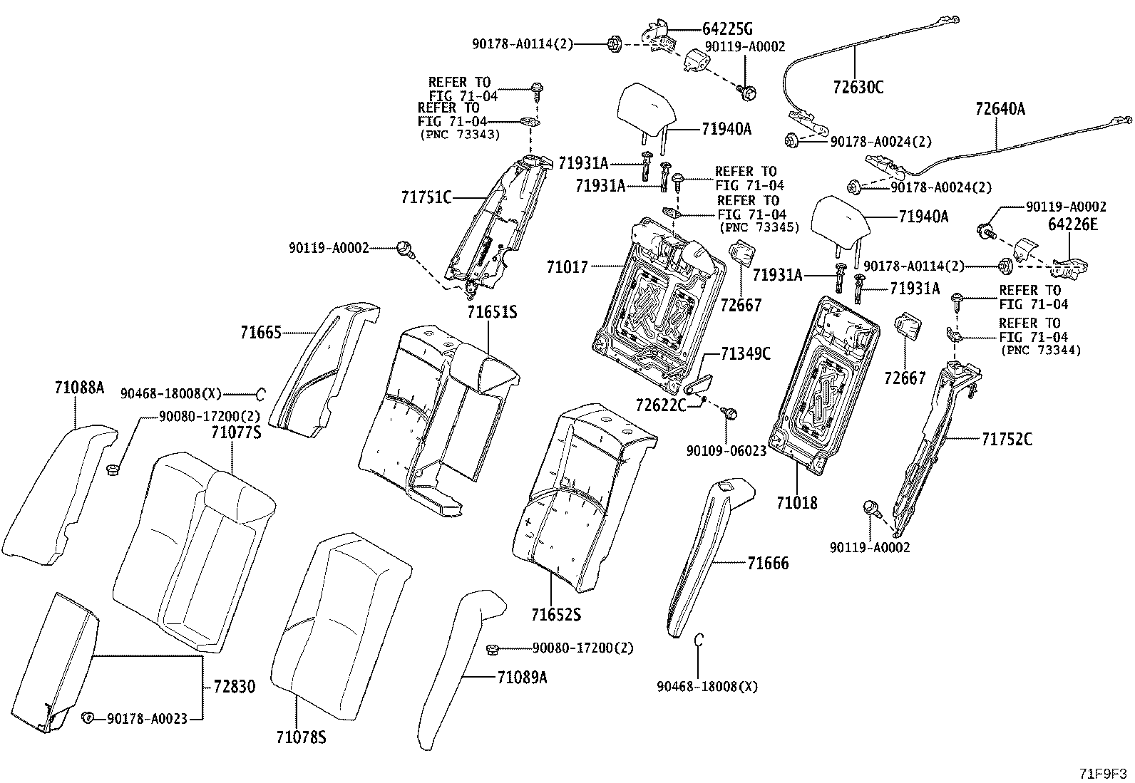 71503-AQ020 PAD SUB-ASSY, REAR SEAT CUSHION product image