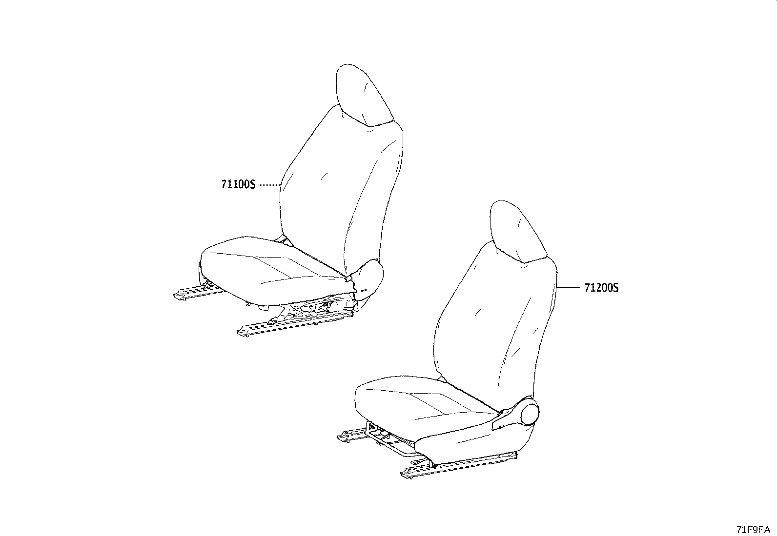 71502-K0131 PAD, FRONT SEAT CUSHION, LH (FOR SEPARATE TYPE) product image
