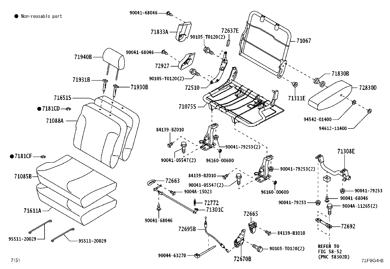 58435-BZ030 PROTECTOR, FRONT SEAT CUSHION EDGE, RH product image