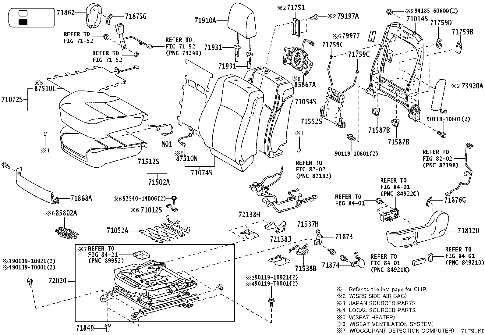 71502-0K291 PAD SUB-ASSY, FRONT SEAT CUSHION, LH product image