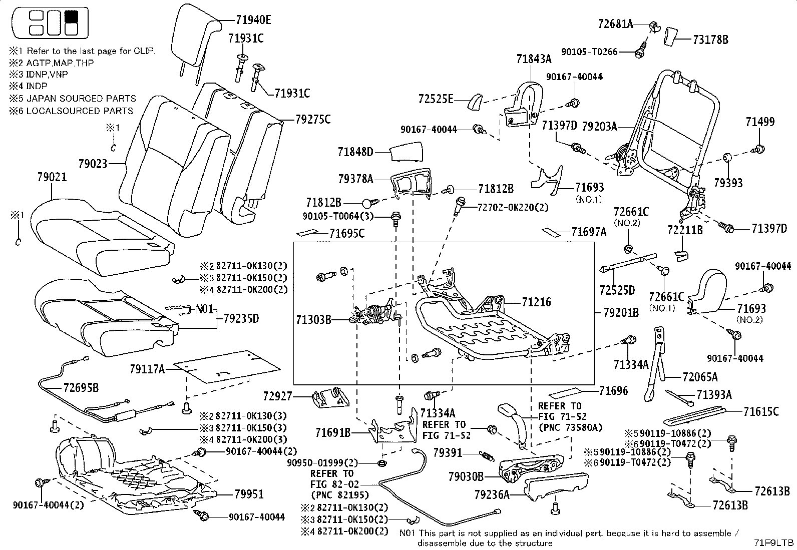 71502-0K291 PAD SUB-ASSY, FRONT SEAT CUSHION, LH product image